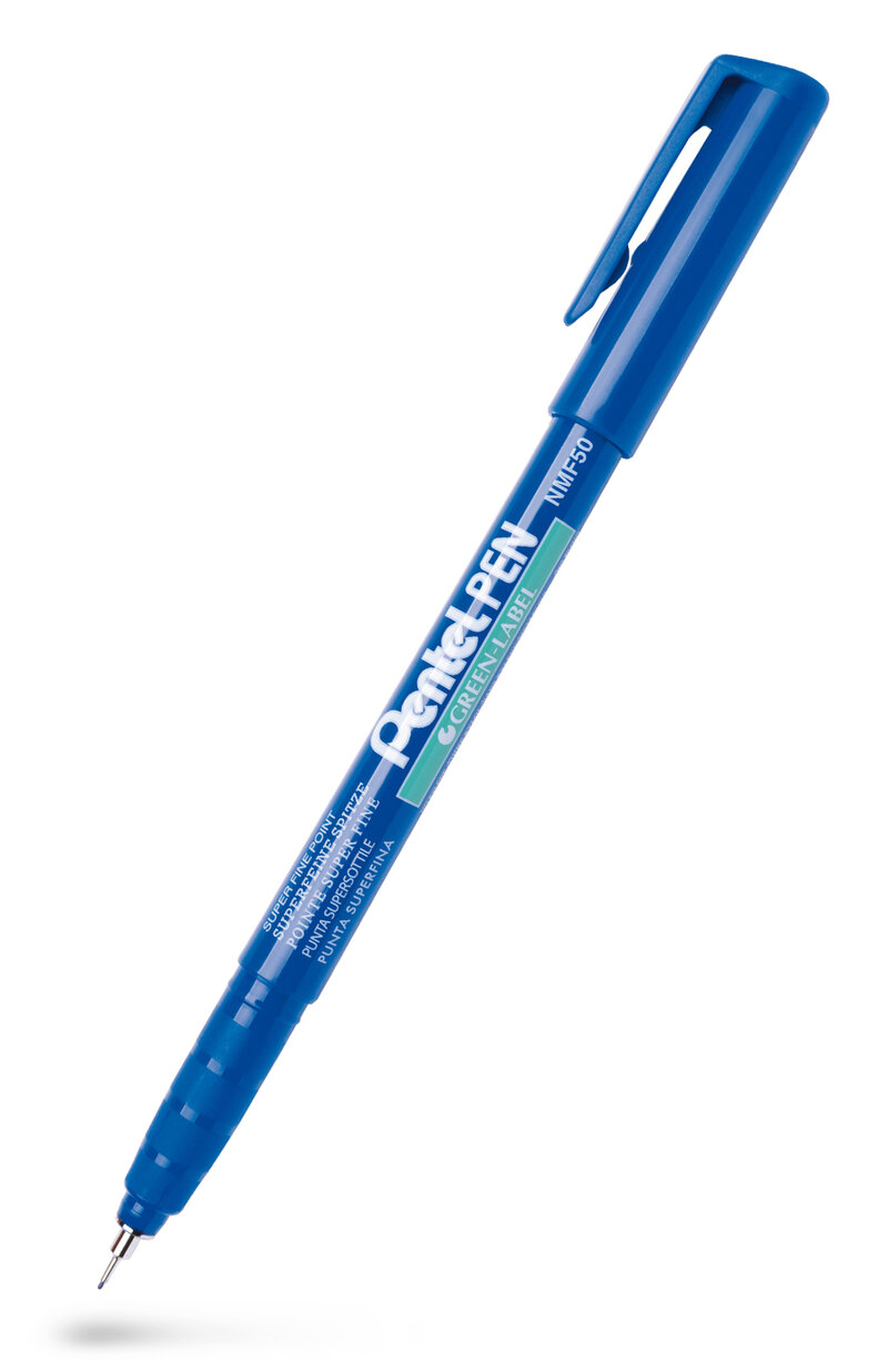 Märkpenna perm. PENTEL super fine blå
