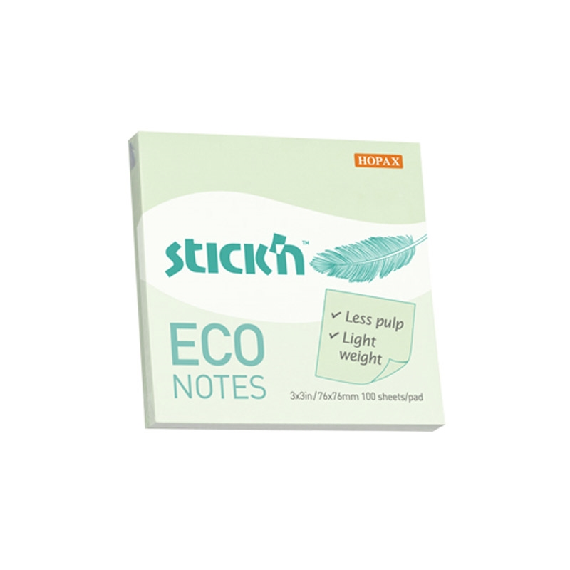 Notisblock ECO 100b 76x76 Grön