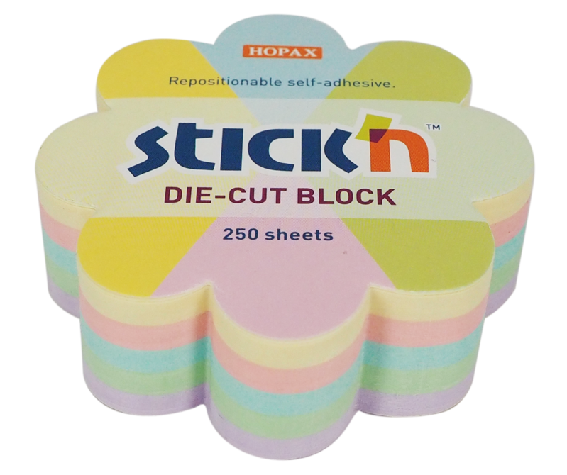 Notiskub 64*67 150 Blad Blomma sorterat pastell