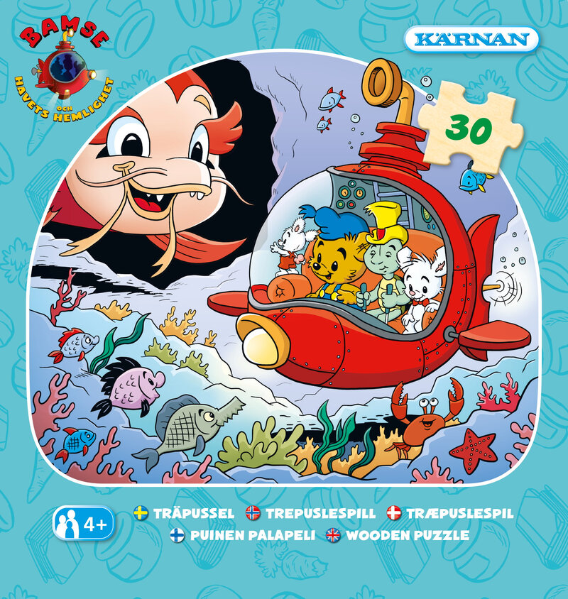 Träpussel Bamse och havets hemlighet 30 bitar