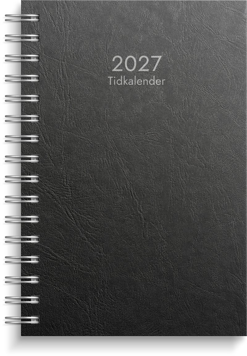 Tidkalender 2027 svart kartong