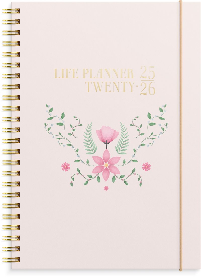 Kalender 25/26 Life Planner Pink Horisontell