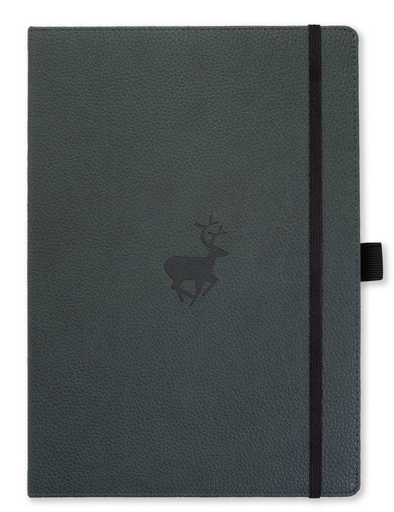 Dingbats* Wildlife A4+ Plain - Green Deer Notebook