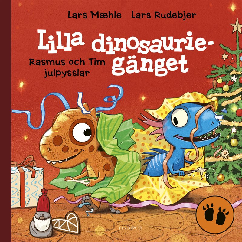 Lilla dinosauriegänget. Rasmus och Tim julpysslar