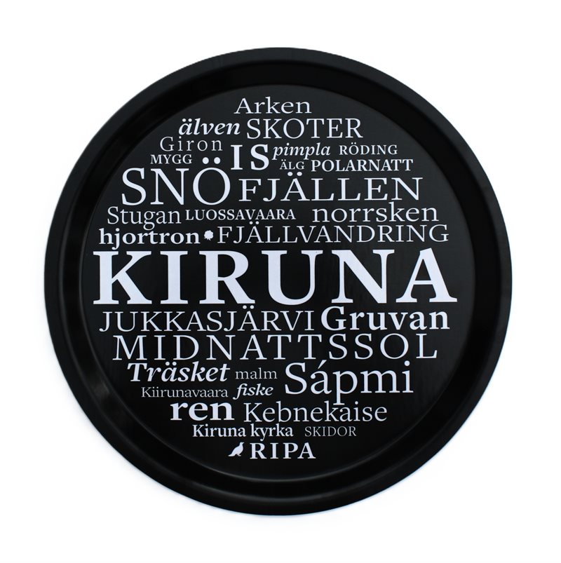 Kirunabricka Rund svart