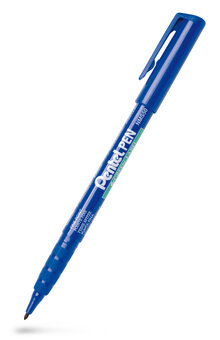 Märkpenna perm. PENTEL fine blå