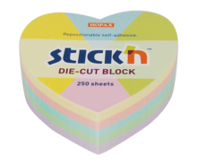 Notiskub 64*67 150 Blad Hjärta sorterat pastell