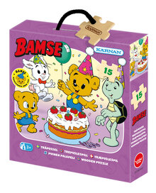 Träpussel Bamse Jubileum 15 bitar